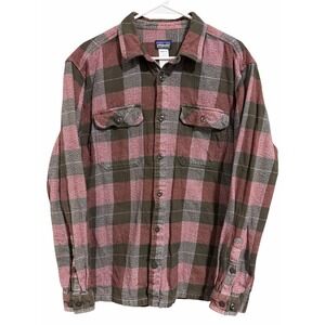Patagonia Flannel Shirt Organic Cotton Fjord Button Up Men's Size Large